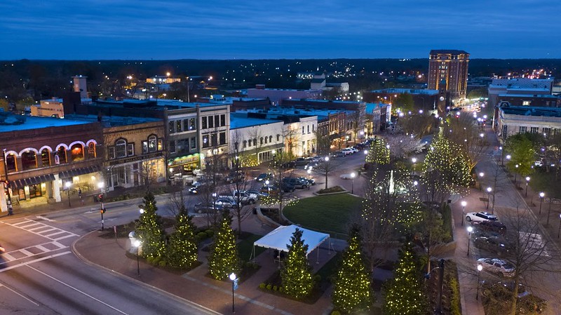 Downtown Spartanburg at night medium